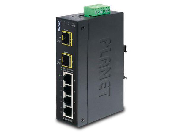 Planet Switch 4-p Gigabit 2xSFP Layer2 Industri IP30 DIN RPS 